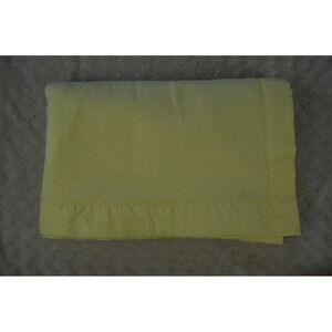 Vintage Chatham Blankets Fiberwoven Baby Blanket Solid Yellow